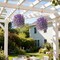 Artificial Hanging Flower Baskets, 4 Bundles UV Resistant Faux Flowers with Eucalyptus Leaves, Outdoor Spring Summer Porch Patio Balcony Hanging Planter Decor, Double Purple 15.7”x27.6”